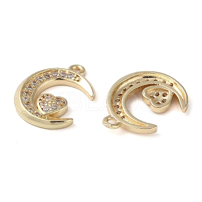 Rack Plating Brass with Cubic Zirconia Pendants KK-M269-12G-1