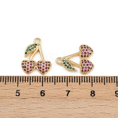 Brass Micro Pave Cubic Zirconia Pendants KK-C115-03D-04G-1