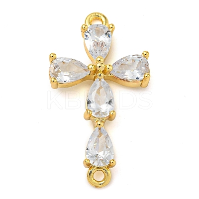Rack Plating Brass Micro Pave Cubic Zirconia Pendants KK-Z063-48G-1