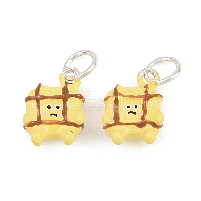 Alloy with Yellow Enamel Pendants AL-CBA415D-31S-1