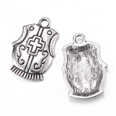 Tibetan Style Alloy Pendants TIBEP-Q062-02AS-RS-1