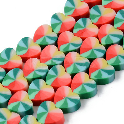 Handmade Polymer Clay Beads Strands CLAY-N008-002B-1