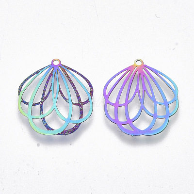 Ion Plating(IP) 304 Stainless Steel Filigree Pendants X-STAS-R102-07-1
