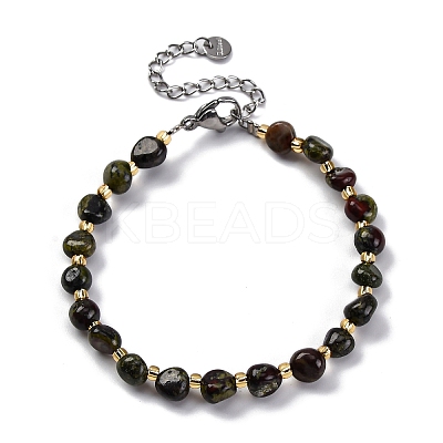 Natural Dragon Blood Beaded Bracelets for Women G-P563-07P-08-1