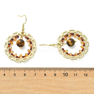 Seed Bead Dangle Earrings EJEW-MZ00744-01-1