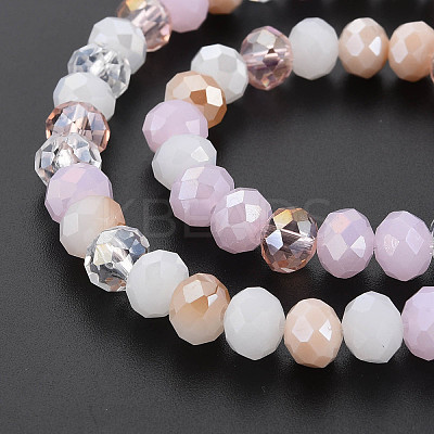 Electroplate Glass Beads Strands X-EGLA-S194-18H-1