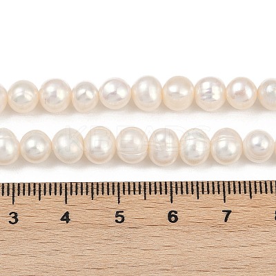 Natural Cultured Freshwater Pearl Beads Strands PEAR-I007-07W-01-1