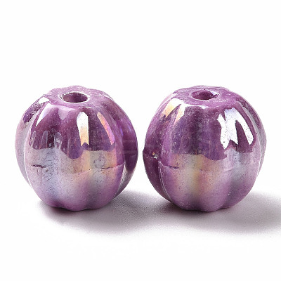 Handmade Pearlized Porcelain Beads X1-PORC-G010-01C-1
