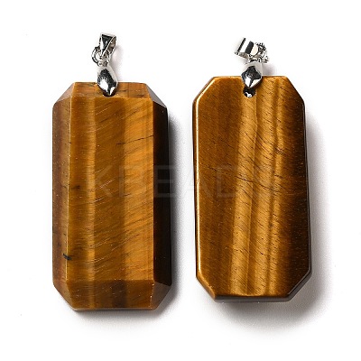 Natural Tiger Eye Pendants G-H286-05P-03-1