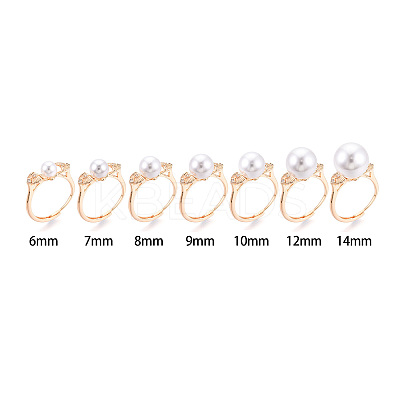 Flower & Bowknot Brass Micro Pave Clear Cubic Zirconia Adjustable Ring Settings KK-T076-78G-1