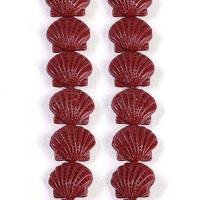 Synthetic Coral Dyed Carved Beads Strands CORA-K009-05A-05-1