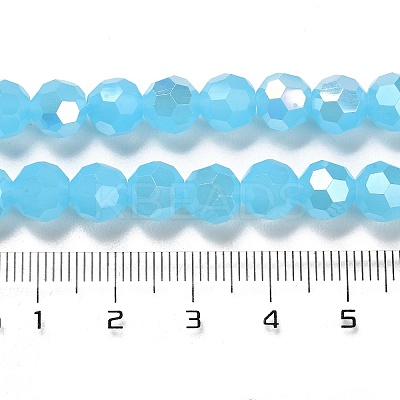 Imitation Jade Glass Beads Stands EGLA-A035-J8mm-B04-1