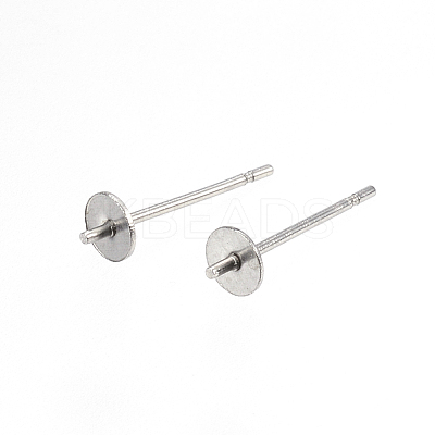 Tarnish Resistant 304 Stainless Steel Stud Earring Findings X-STAS-D448-089P-4mm-1