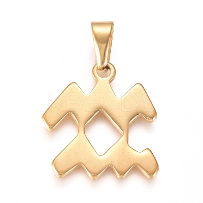 304 Stainless Steel Pendants STAS-L210-06L-G-01-1