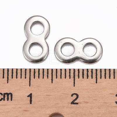 Tarnish Resistant Infinity 201 Stainless Steel Bead Spacer Bars STAS-R064-46-1