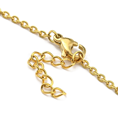 Natural Mixed Gemstone Nuggets Beaded Anklet with PVD Vacuum Plating 304 Stainless Steel Chains AJEW-Z008-04-1