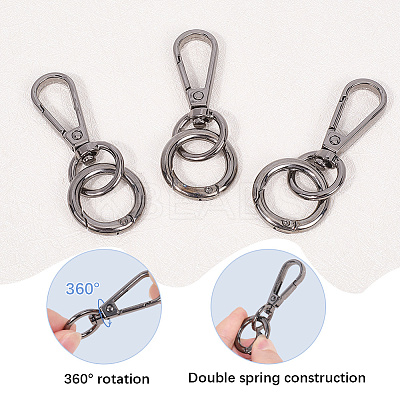 Teardrop Alloy Swivel Clasps PURS-SP0001-02B-1