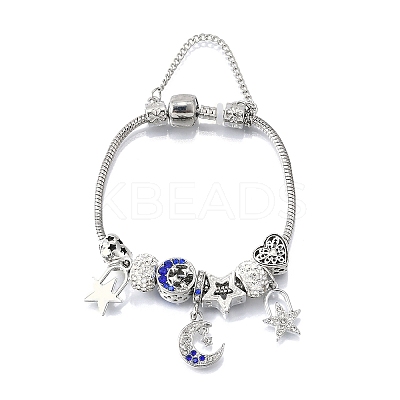 Alloy European Beads Charm Bracelets BJEW-F495-20P-1