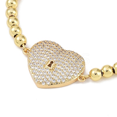Rack Plating Brass Micro Pave Cubic Zirconia Silder Bracelets BJEW-P341-03G-1