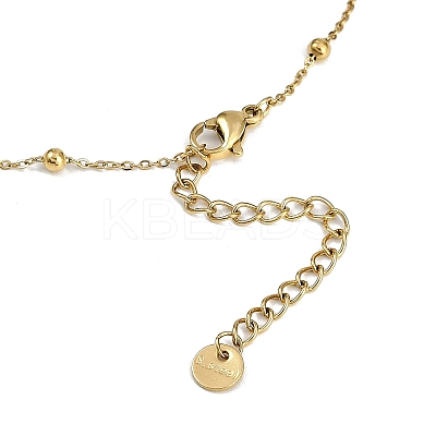 Ion Plating(IP) 304 Stainless Steel Bowknot Pendant Satellite Chain Necklaces NJEW-I129-06G-1