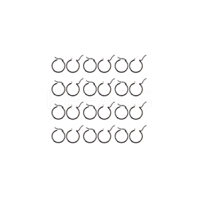 12 Pairs 304 Stainless Steel Hoop Earrings EJEW-UN0001-88-1
