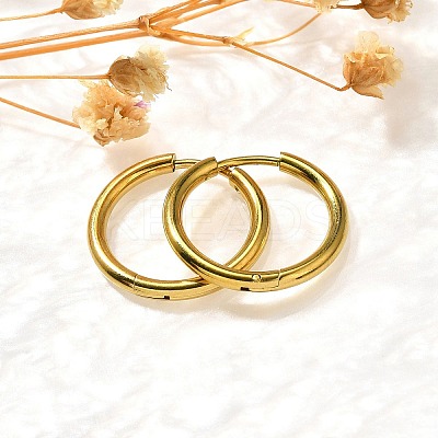 304 Stainless Steel Hoop Earrings for Women EJEW-M068-15H-G-1