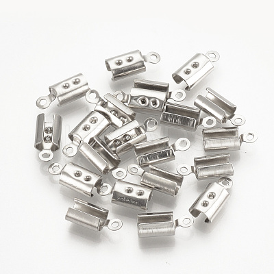 Tarnish Resistant 304 Stainless Steel Folding Crimp Ends STAS-T015-43-1