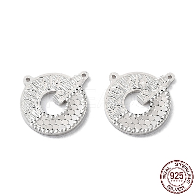 Rhodium Plated 925 Sterling Silver Charms STER-C003-21P-1