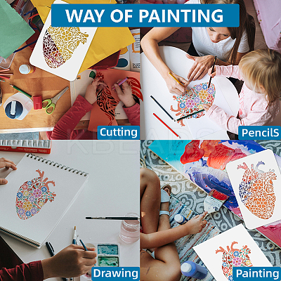 1Pc PET Hollow Out Drawing Painting Stencils DIY-MA0005-45B-1