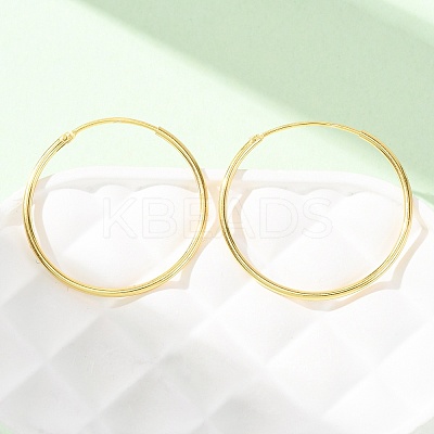 925 Sterling Silver Huggie Hoop Earrings EJEW-C179-05C-G-1