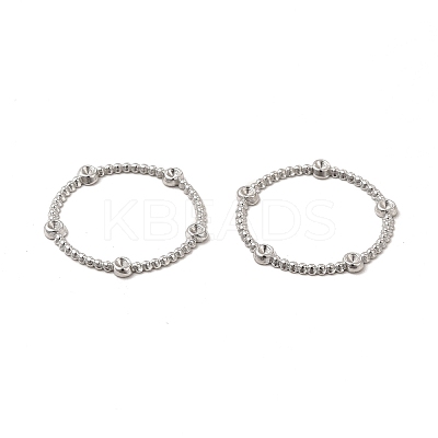 Tarnish Resistant 304 Stainless Steel Linking Ring Rhinestone Settings STAS-I671-20P-1