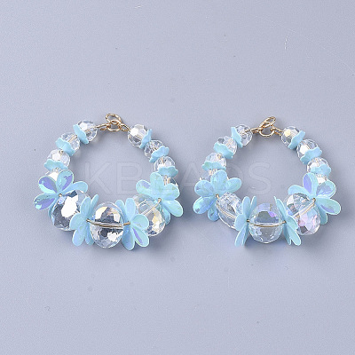 Glass Beads Pendants FIND-S306-17A-1
