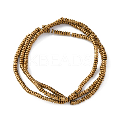 Electroplated Non-magnetic Hematite Beads Strands G-P571-A01-01A-1