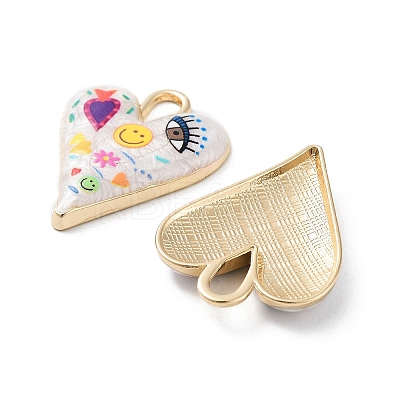 Rack Plating Alloy Enamel Pendants FIND-C050-09G-04-1