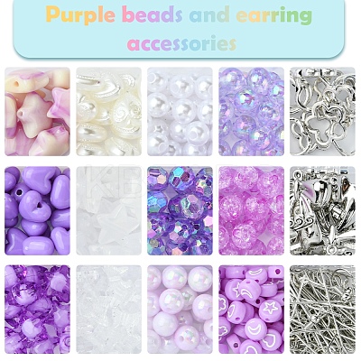 DIY Acrylic & Alloy Earring Jewelry Making Kits DIY-FS0007-30-1
