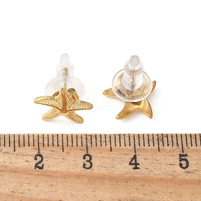 304 Stainless Steel Stud Earrings for Women LS-EJEW-Z092-01G-02-1