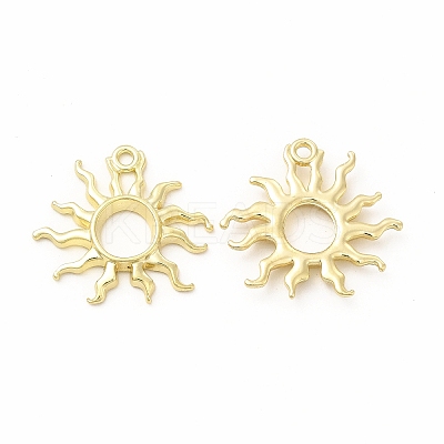 Rack Plating Alloy Open Back Bezel Pendants FIND-G054-04LG-1