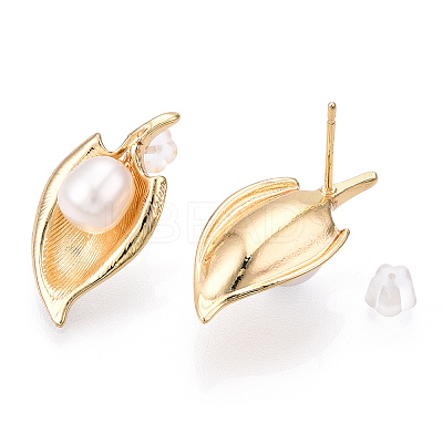 Natural Pearl Stud Earrings PEAR-N020-06E-1