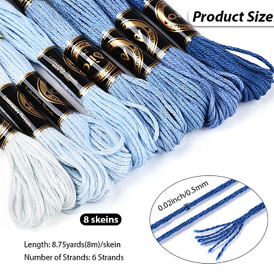 Polyester Embroidery Threads OCOR-WH20074-13B-03A-1
