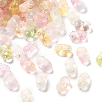 Gradient Color Transparent Frosted Acrylic Beads OACR-M023-06D-1