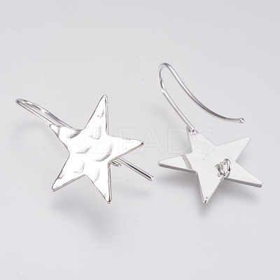 Brass Ear Stud Findings LS-X-KK-T027-63P-1