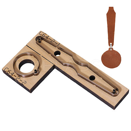 Wooden & Carbon Steel Leather Die Cutting Mold DIY-WH0622-221D-1