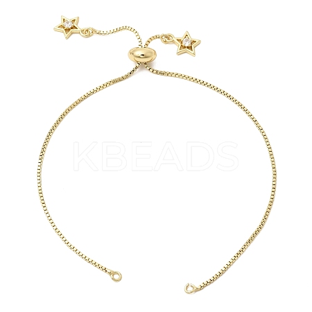 1MM Brass Box Chain Slider Bracelet Making MAK-K024-01G-1