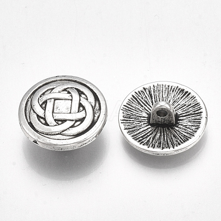 Tibetan Style Alloy Shank Buttons TIBE-31215-060AS-RS-1