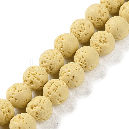 Synthetic Lava Rock Dyed Beads Strands G-H311-08C-05-1