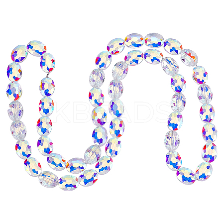 1 Strand Electroplate Glass Beads Strands GLAA-PH0004-31-1