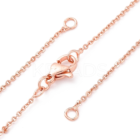 1.5MM Brass Cable Chain Necklace Making NJEW-D302-75RG-1