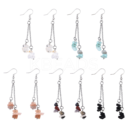 5Pair Brass Dangle Earring EJEW-YW00001-02-1