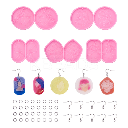 110Pcs Food Grade Pendant Silicone Molds DIY-CW0001-26-1