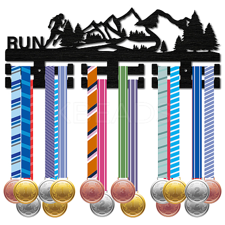 Fashion Wood Medal Hanger Holder ODIS-WH0041-014-1